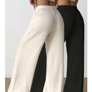 Calça Feminina Pantalona Cintura Alta Tecido anarruga Calça Social Perna Larga em Oferta na Shopee