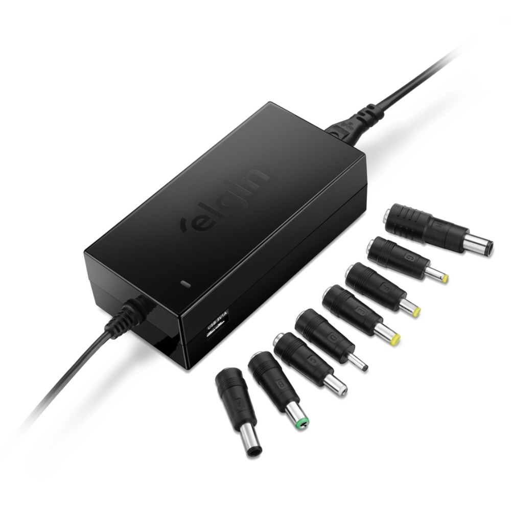 Fonte Elgin Universal Notebook 90W Bivolt USB 10 Conectores em Oferta na Shopee