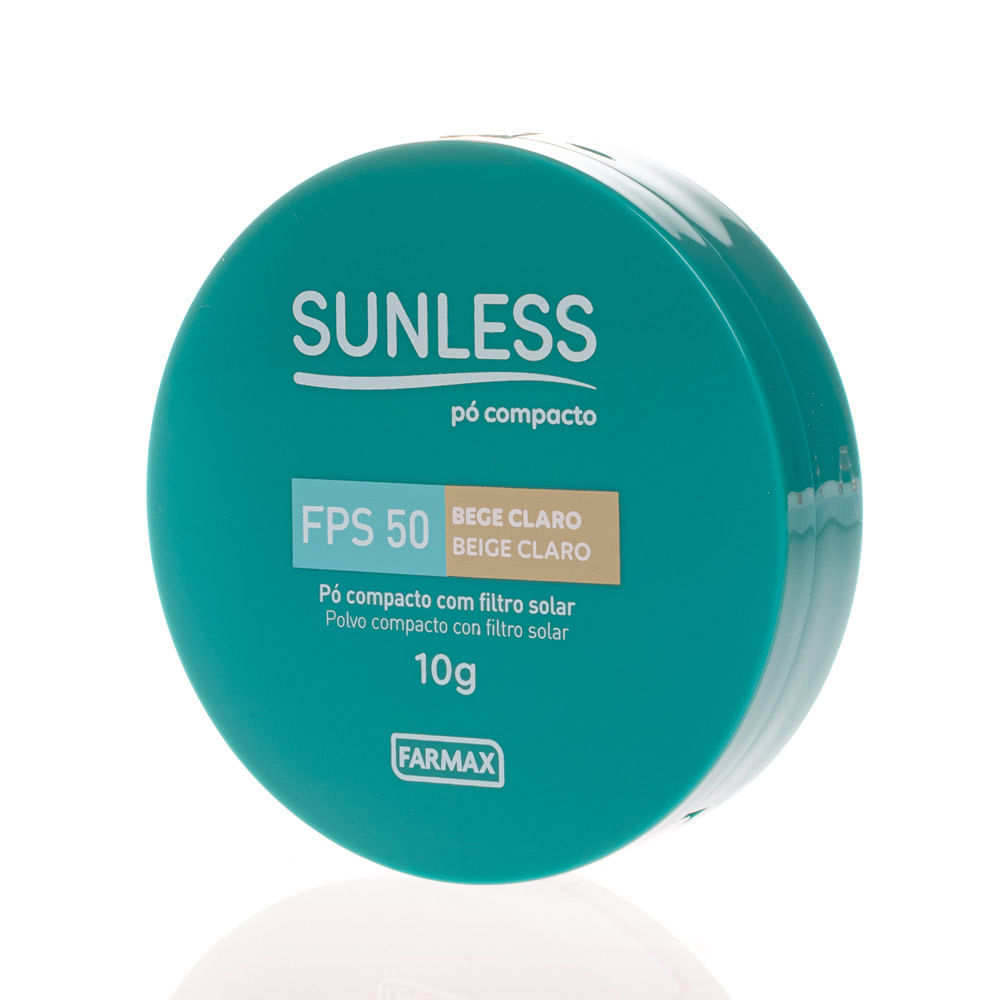 Pó Compacto Sunless Efeito Matte FPS 50 Bege Claro 10g em Oferta na Shopee