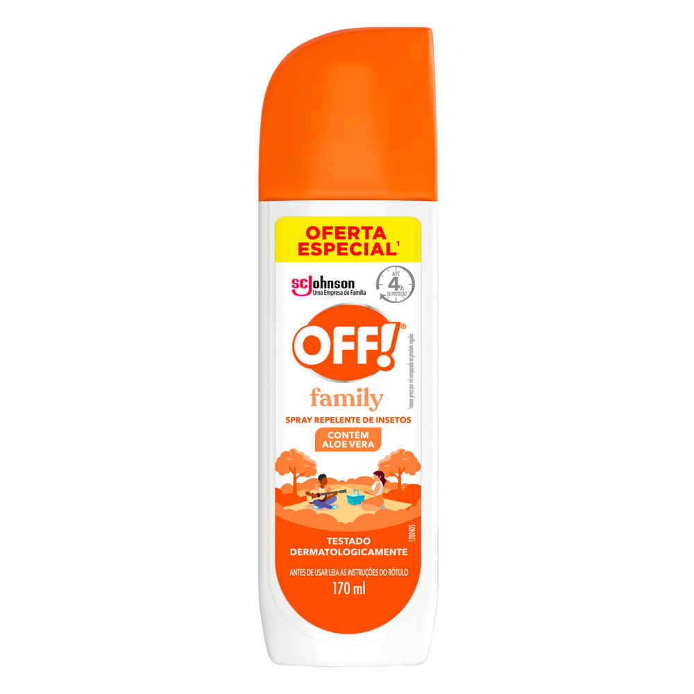 Repelente Off! Family Aloe Vera Spray 170ml em Oferta na Shopee