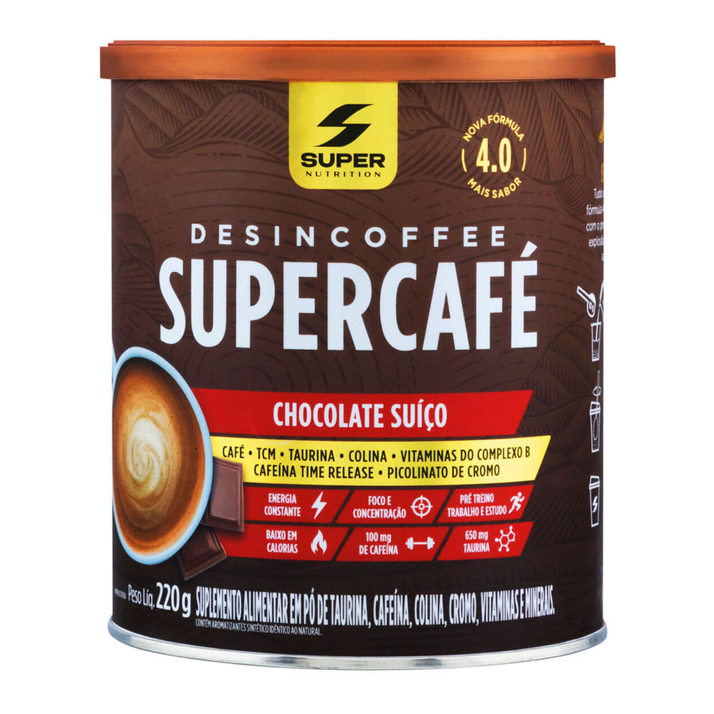 Supercafé Desincoffe Chocolate Suíço 4.0 220g em Oferta na Shopee