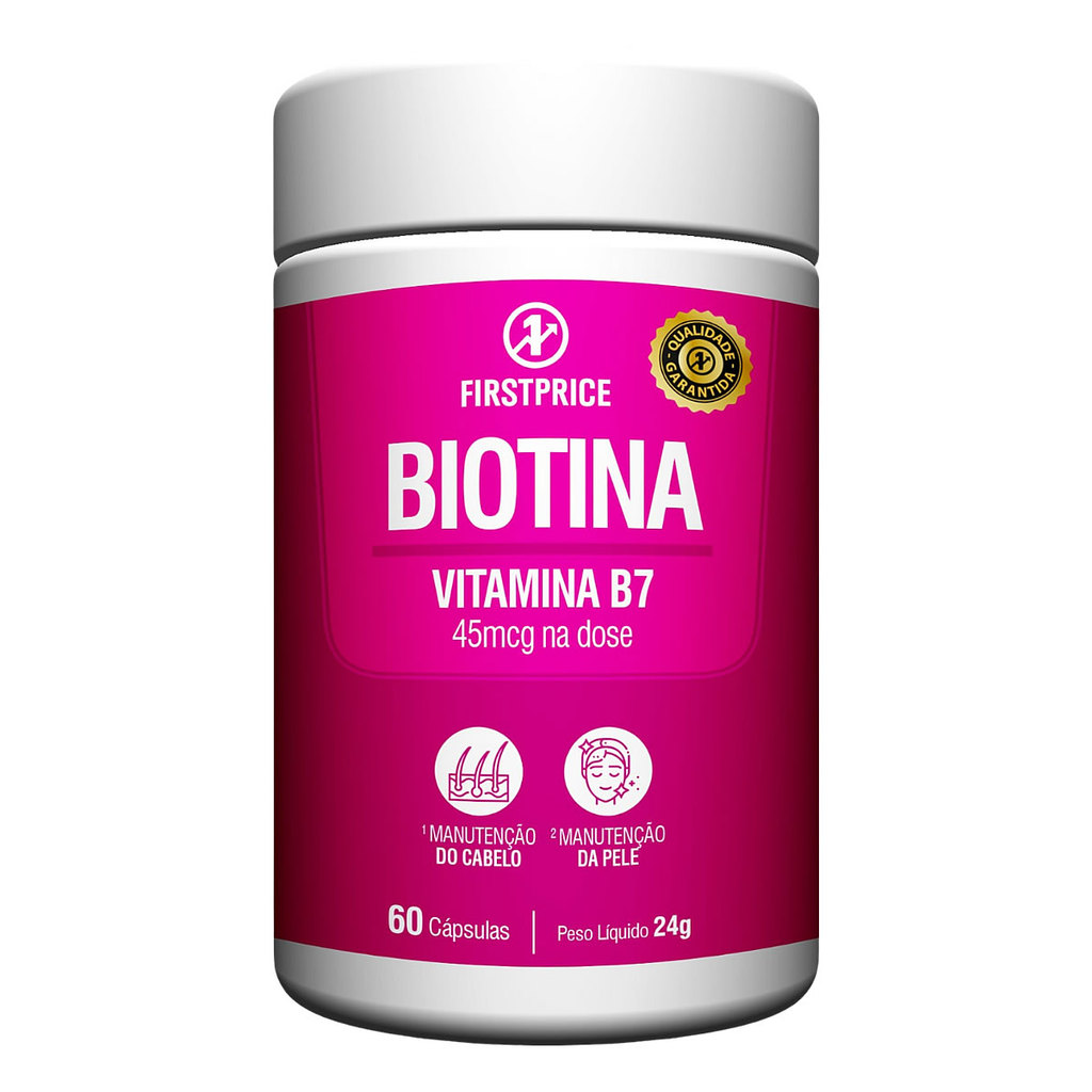 Biotina 45mcg c 60 capsulas em Oferta na Shopee