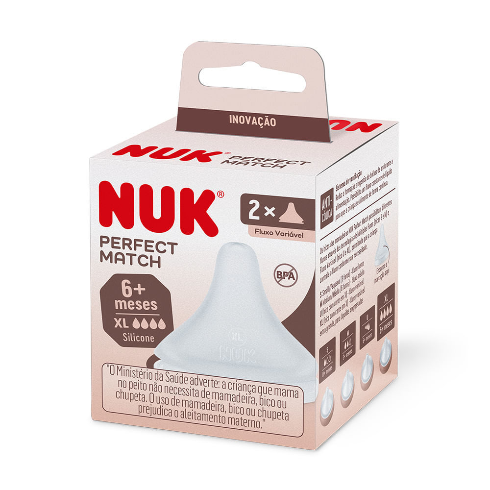 Bico Nuk Perfect Match XL Sillicone 6+ Meses com Unidades em Oferta na Shopee