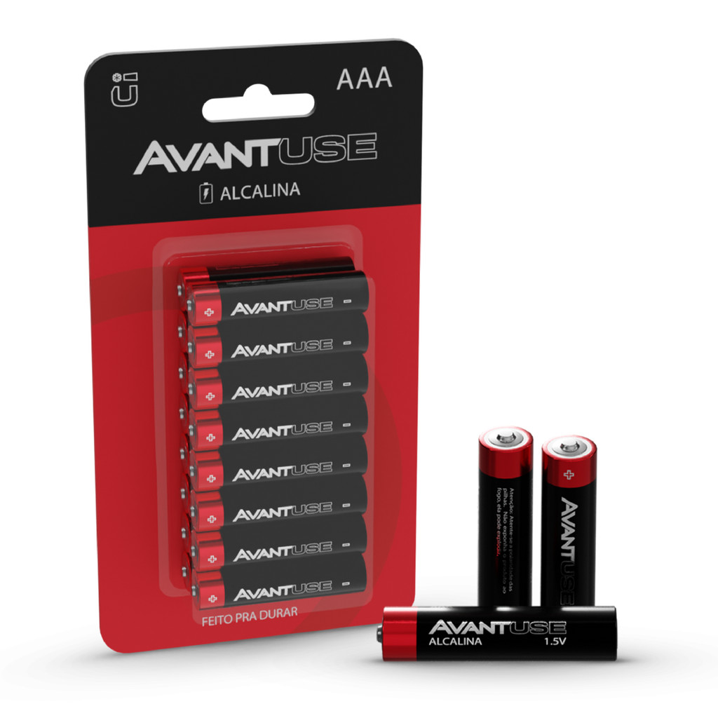 Kit 16 Pilhas Alcalinas AAA Palito 1.5v - Avant Use em Oferta na Shopee