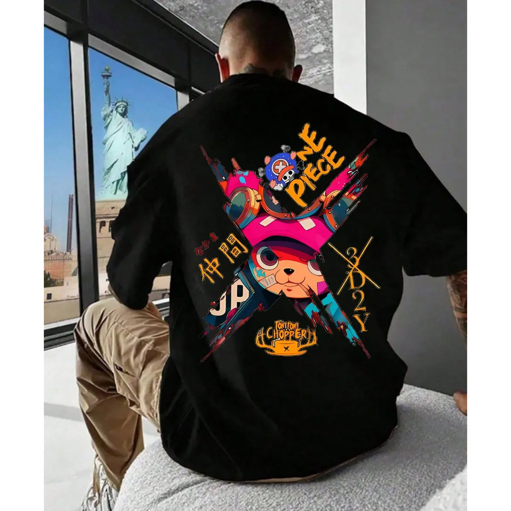 Camiseta Oversized One Piece Streetwear Grande Algodão Anime Treino Academia . casual, academia. casual, academia.