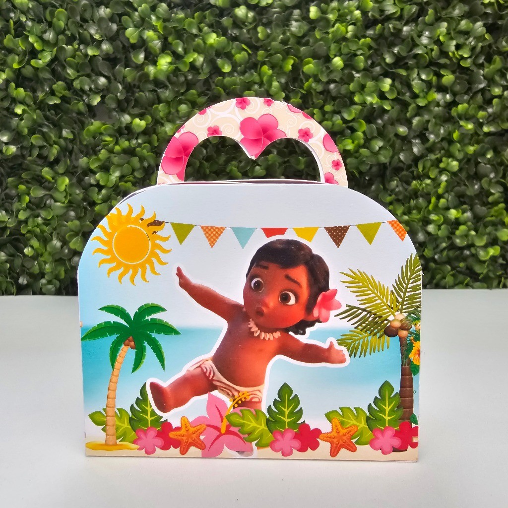 Caixa Maletinha MOANA BABY - Personalizados - Festa infantil - Aniversário - Lembrancinha