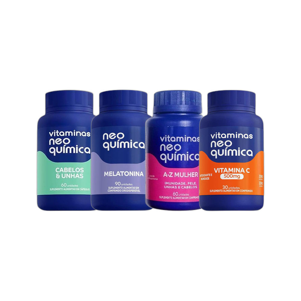 Kit Cabelos + Melatonina + Mulher + Vitamina C - NEO QUIMICA em Oferta na Shopee