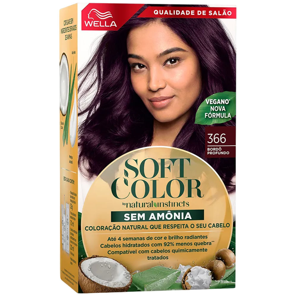 Kit Tintura Soft Color Bordô Profundo 366 em Oferta na Shopee