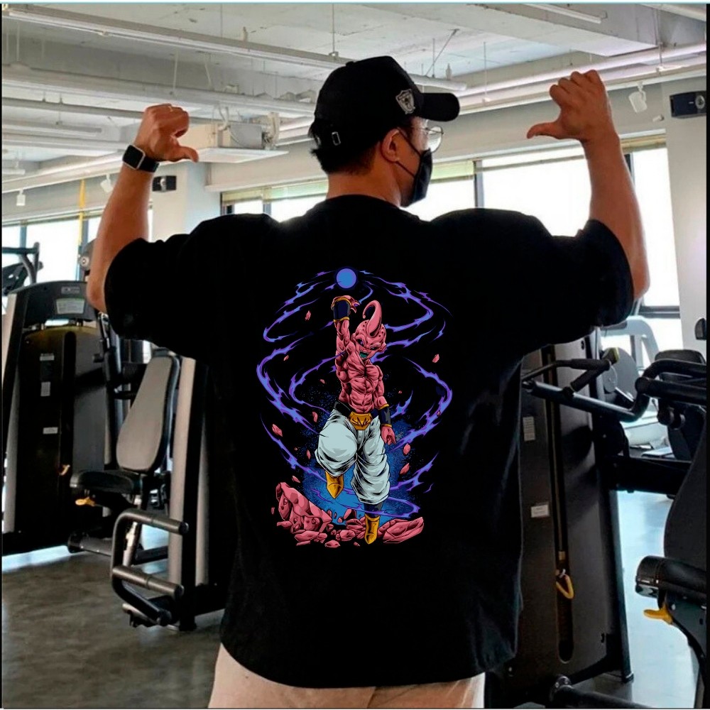 Camiseta Oversized Confortavel Treino Boo Academia Premium Japones Maromba Streetwear Unissex