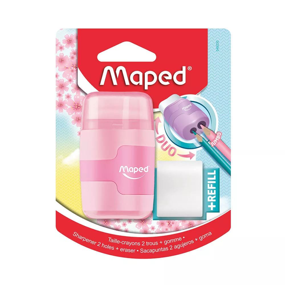 Apontador Maped Connect com Borracha + Refil Cores Diversas - Item Sortido em Oferta na Shopee