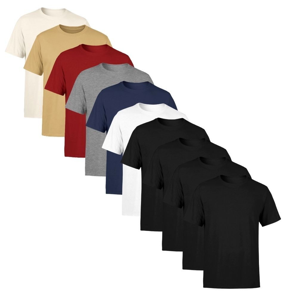 Kit 10 Camisetas Masculina Lisa Premium 100% Algodão