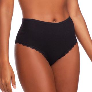 Calcinha Alta Comfy Algodão Egípcio Preto em Oferta na Shopee