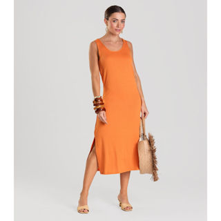 Vestido Feminino Select Laranja em Oferta na Shopee