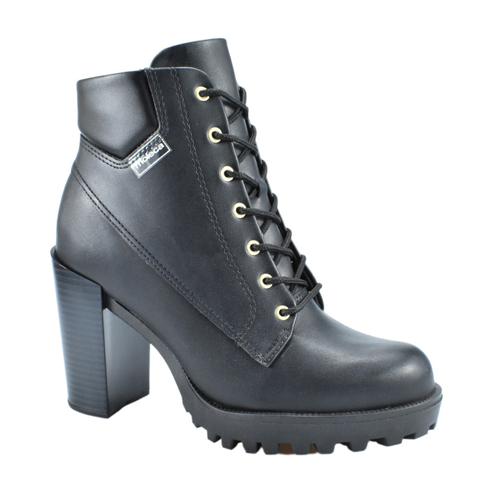 Bota Coturno Feminino Salto Alto Moleca 5325119 em Oferta na Shopee