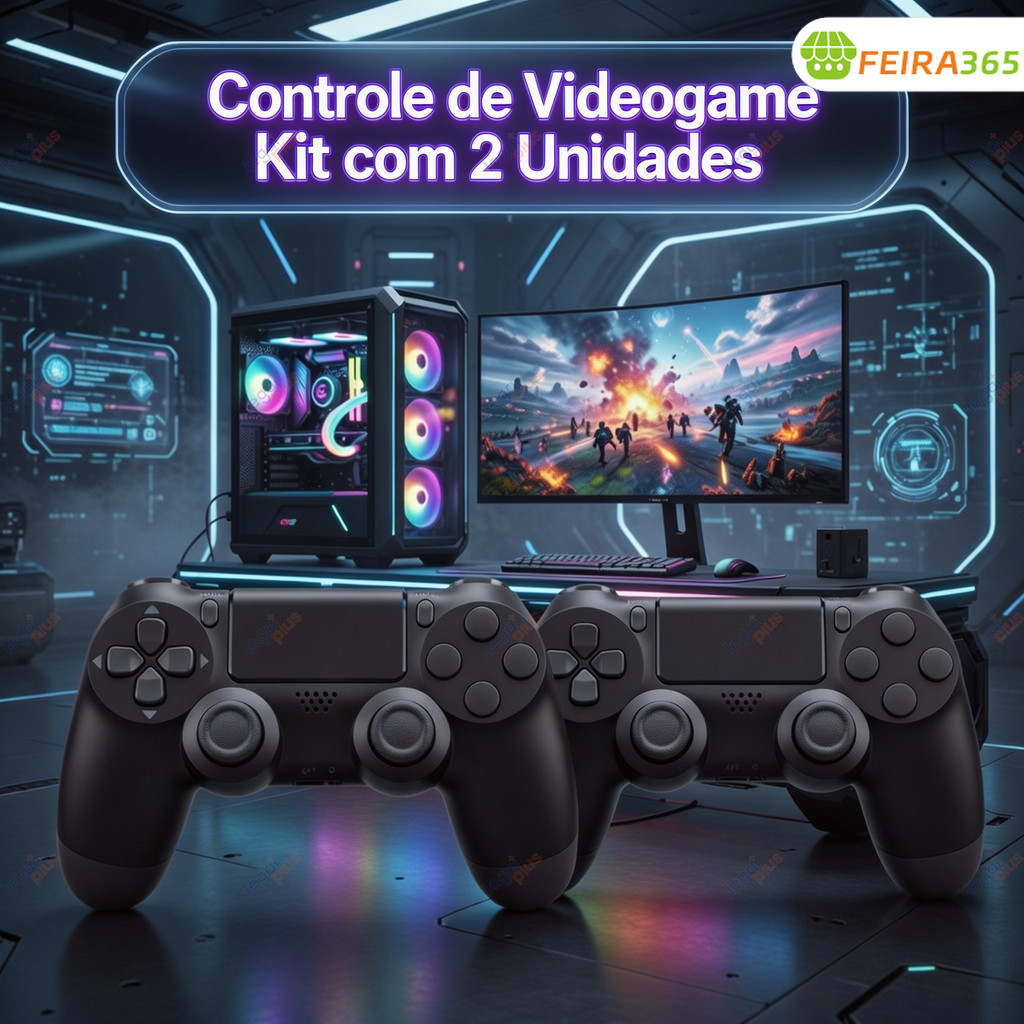 Kit com 2 Unidades Adequado para PC controle sem fio Ps4 haste de controle Gamer compatível com interruptor Oled Lite