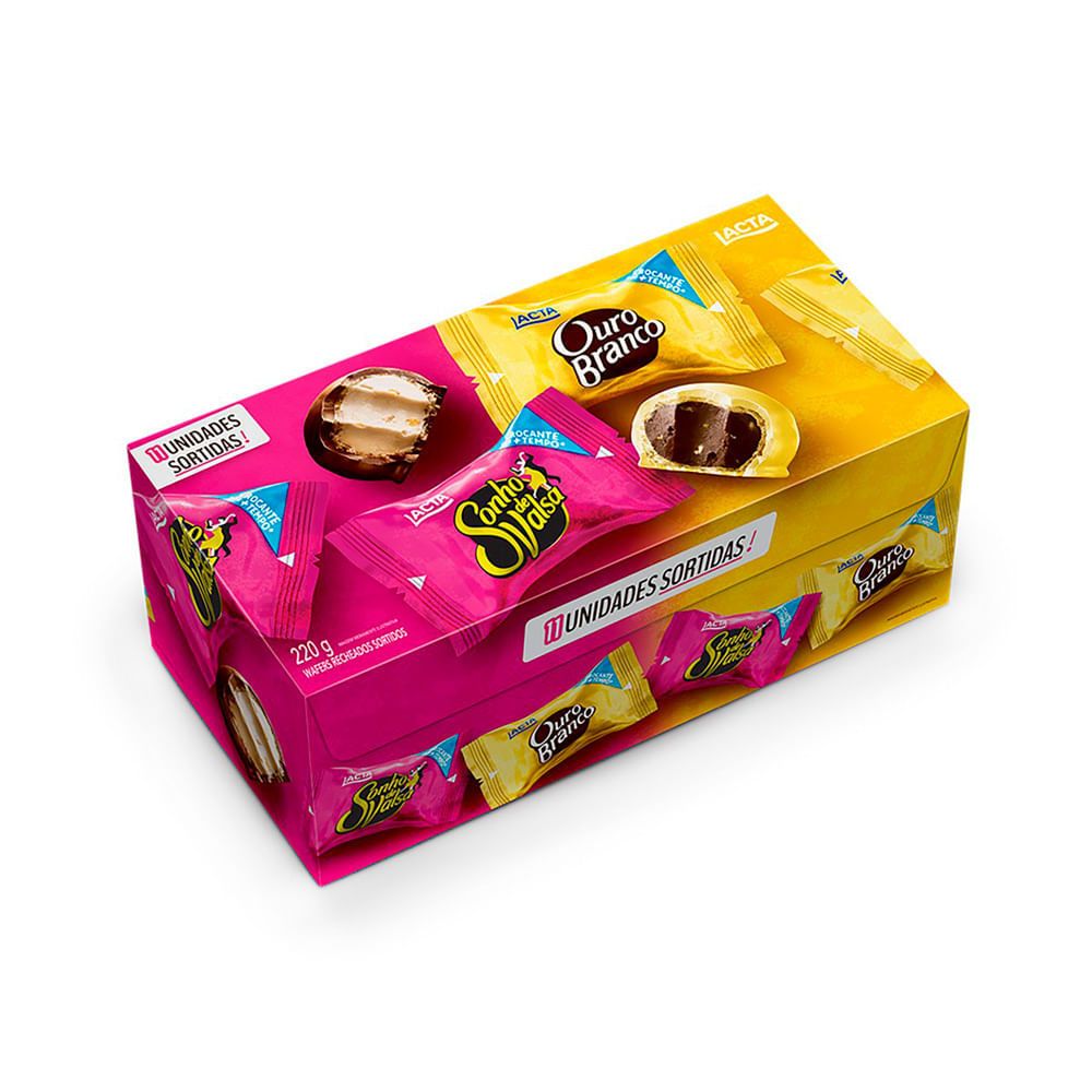 Caixa de Bombom Sonho de Valsa e Ouro Branco Sortidos 220g em Oferta na Shopee