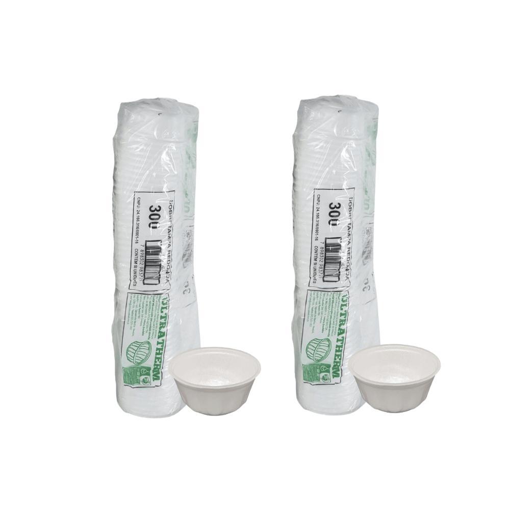 Pote de Isopor Ultratherm MR300 300ml Kit com 100 Unidades