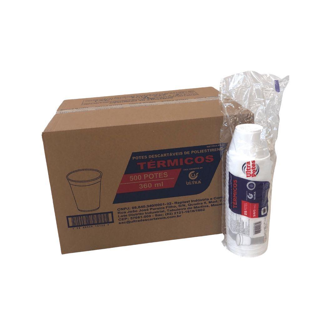 Pote Isopor Ultratherm 360ml Térmico 500 Unidades