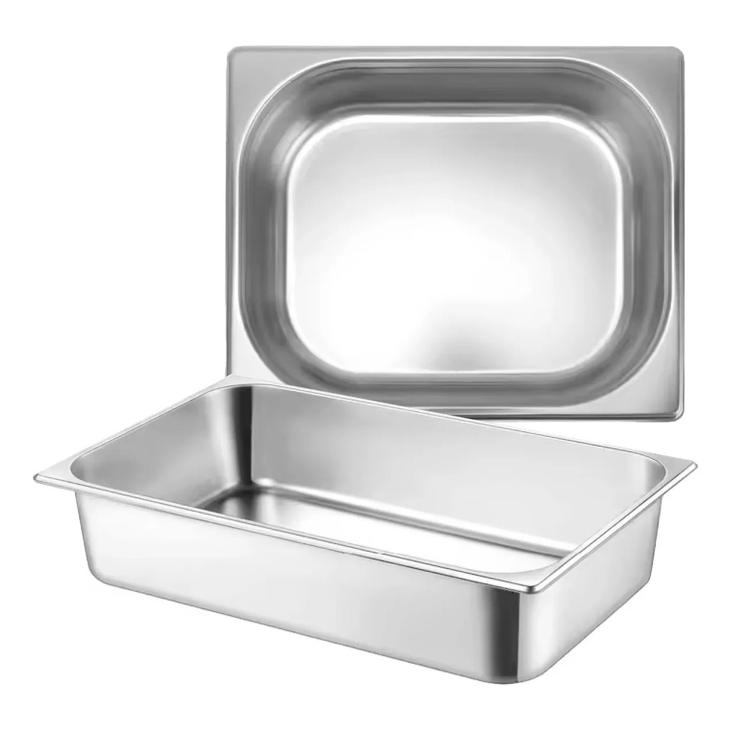 Kit 2 Cubas Gastronômica Inox Gn 1/1 65mm Buffet Rechaud