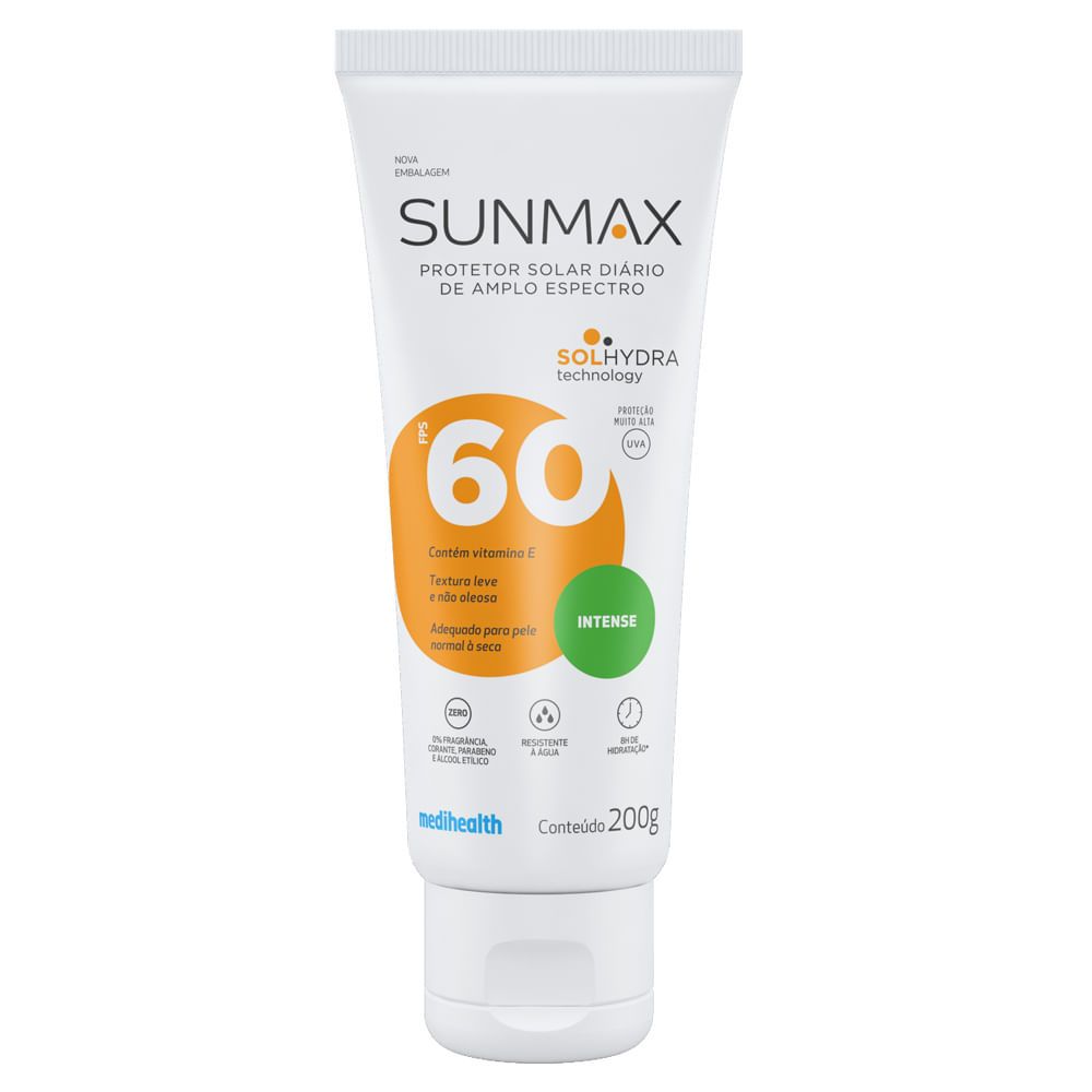 Protetor Solar Sunmax Intense FPS 60 200g em Oferta na Shopee