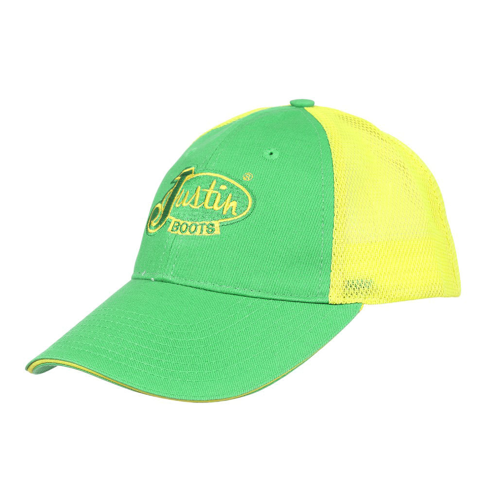 Boné Masculino Importado Verde com Tela Justin Boots 39256