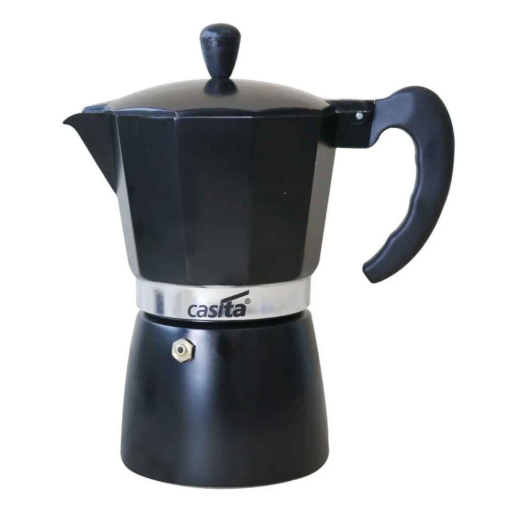 CAFETEIRA ITALIANA 300ML 6 XÍCARAS ALUMÍNIO - PRETO
