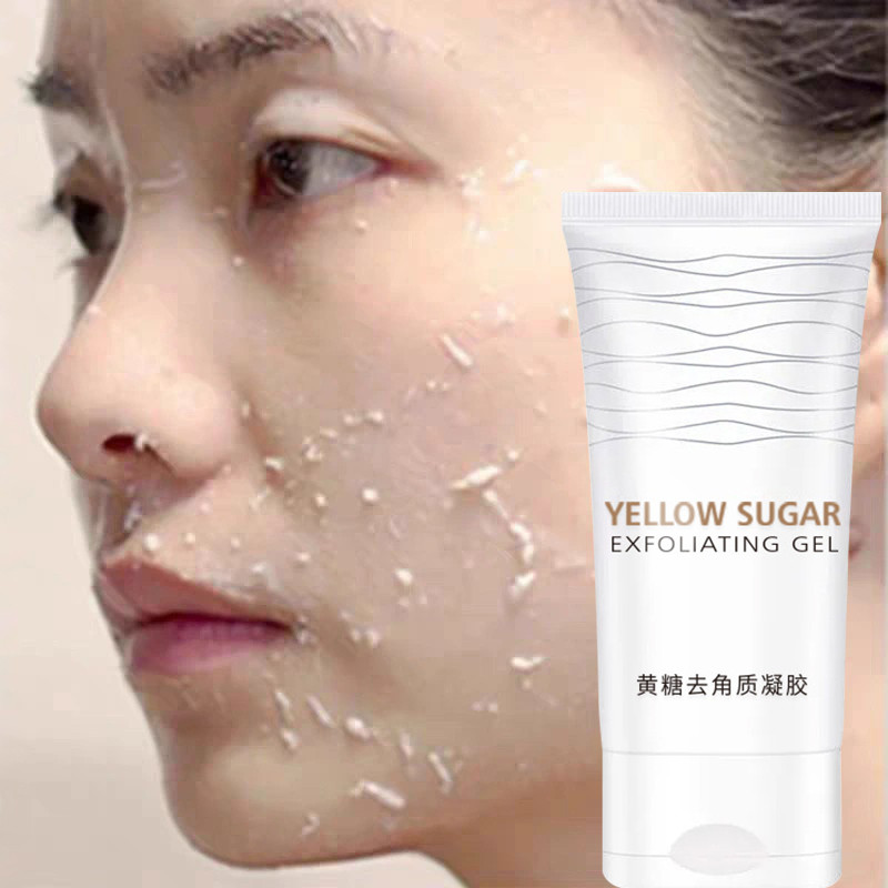 Gel esfoliante de açúcar mascavo facial facial pele morta gel de limpeza profunda corpo inteiro esfregando lama creme es