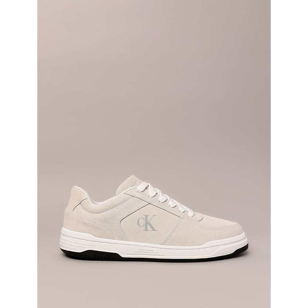 Tênis Masculino Court Camurça Calvin Klein Jeans - Off White em Oferta na Shopee
