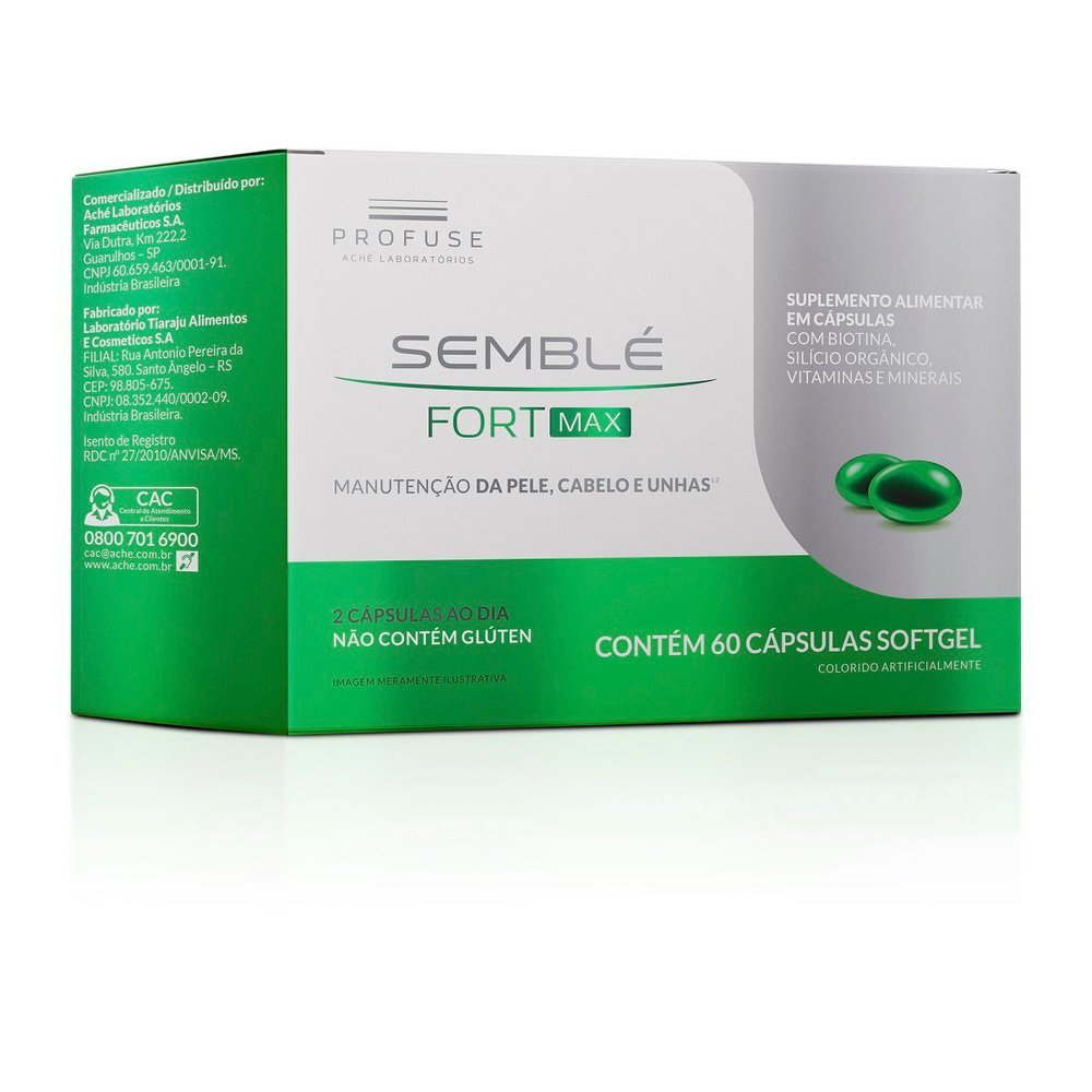 Profuse Semblé Fort Max com 60 cápsulas em Oferta na Shopee