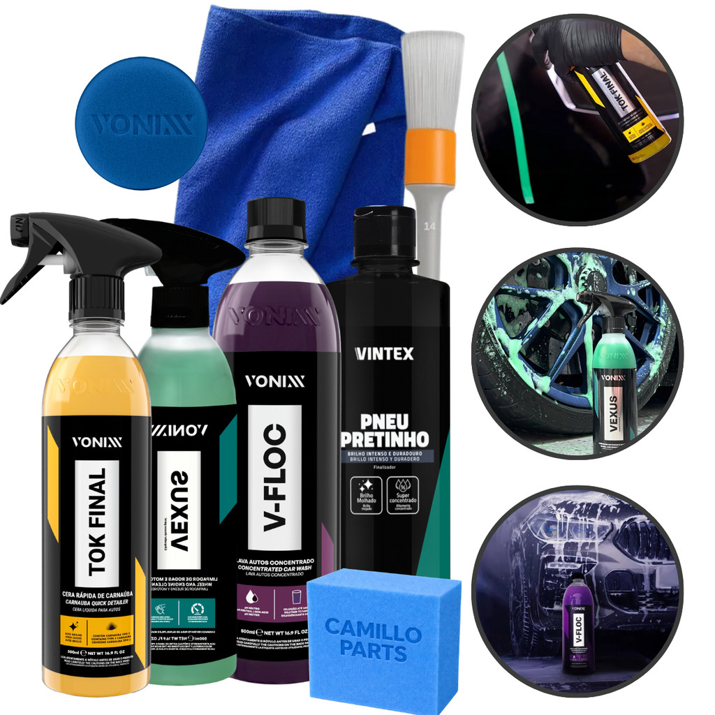 KIT SHAMPOO V-FLOC CERA TOK FINAL VEXUS VONIXX PRETINHO VINTEX