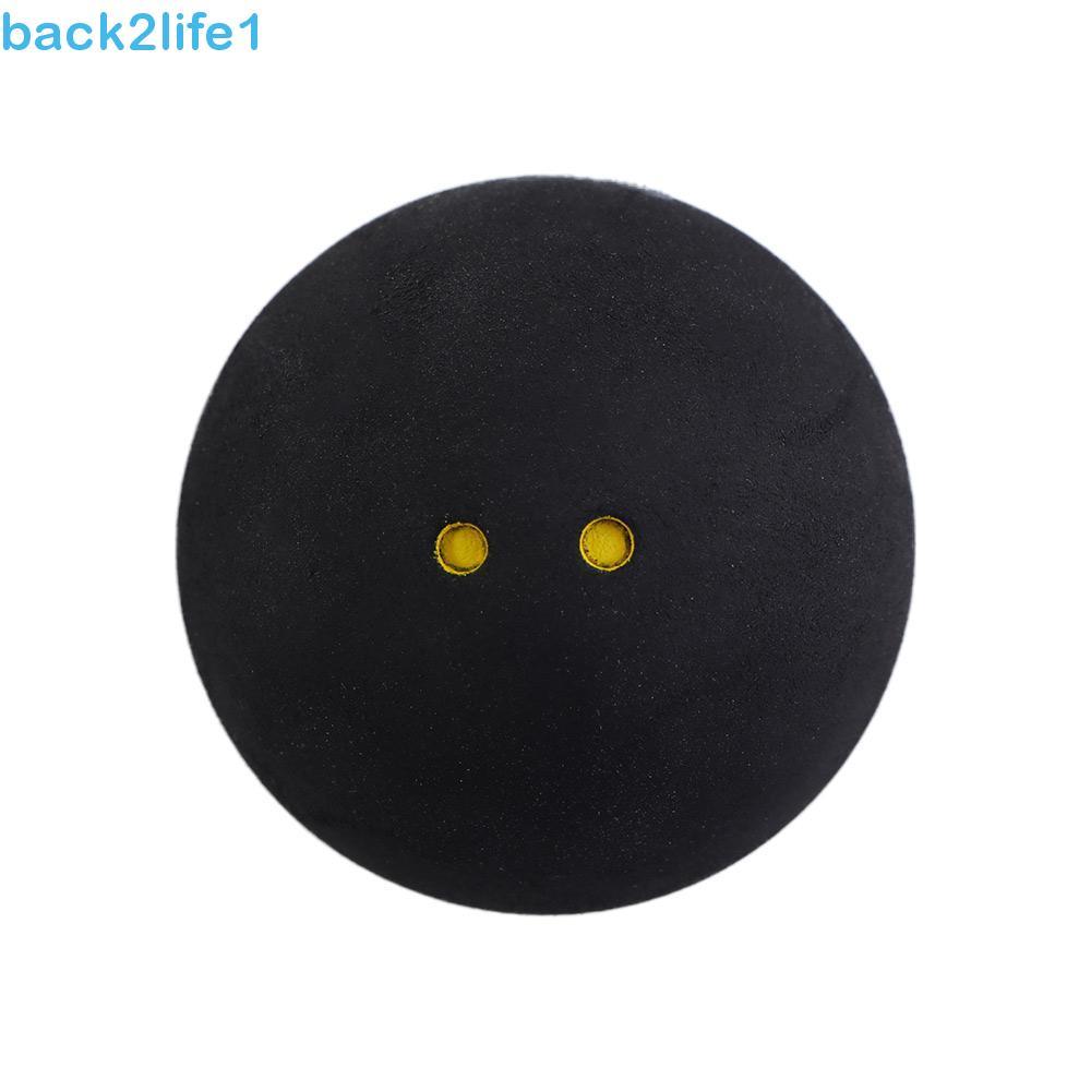 BACK2LIFE1 Bolas De Borracha De Squash De Competição Preta Com Dois Pontos Amarelos Para Ferramenta De Treinamento De Jo