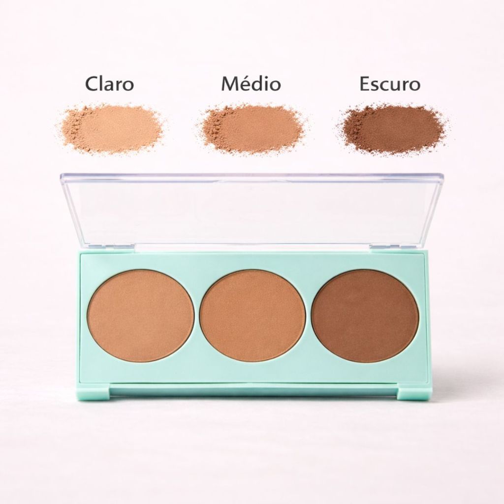 Paleta de Trio de Contorno Tropical Skin Maquiagem Dapop em Oferta na Shopee