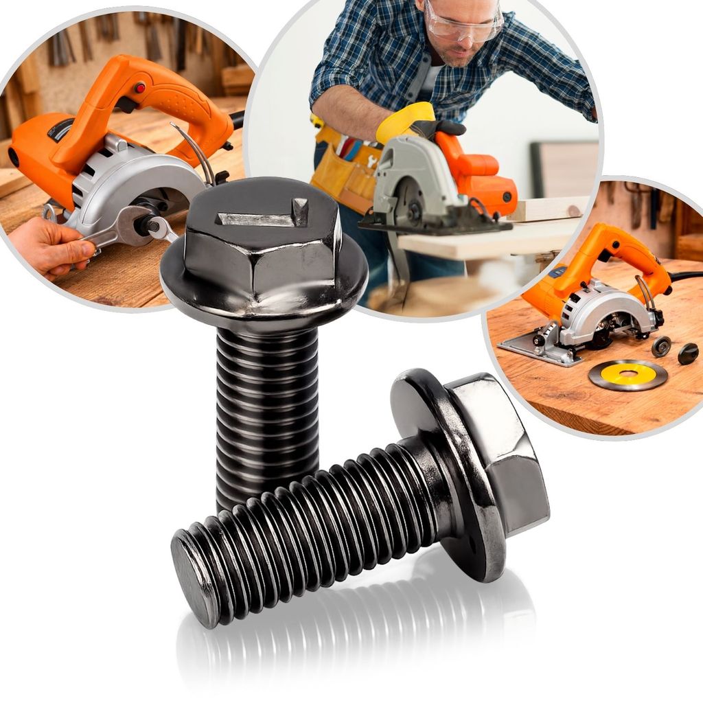 Parafuso Disco Serra Mármore M7 16mm Rosca Esquerda Maquita Bosh Universal Sextavado Reforçado