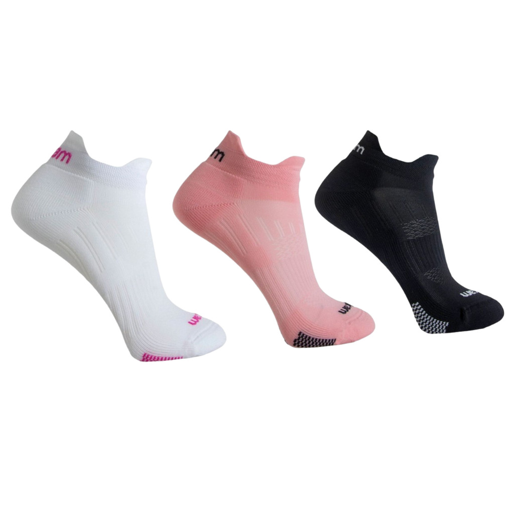 MEIA FEMININA RUNNING INVISÍVEL POLIAMIDA BICOLOR 2 PROTEÇÕES