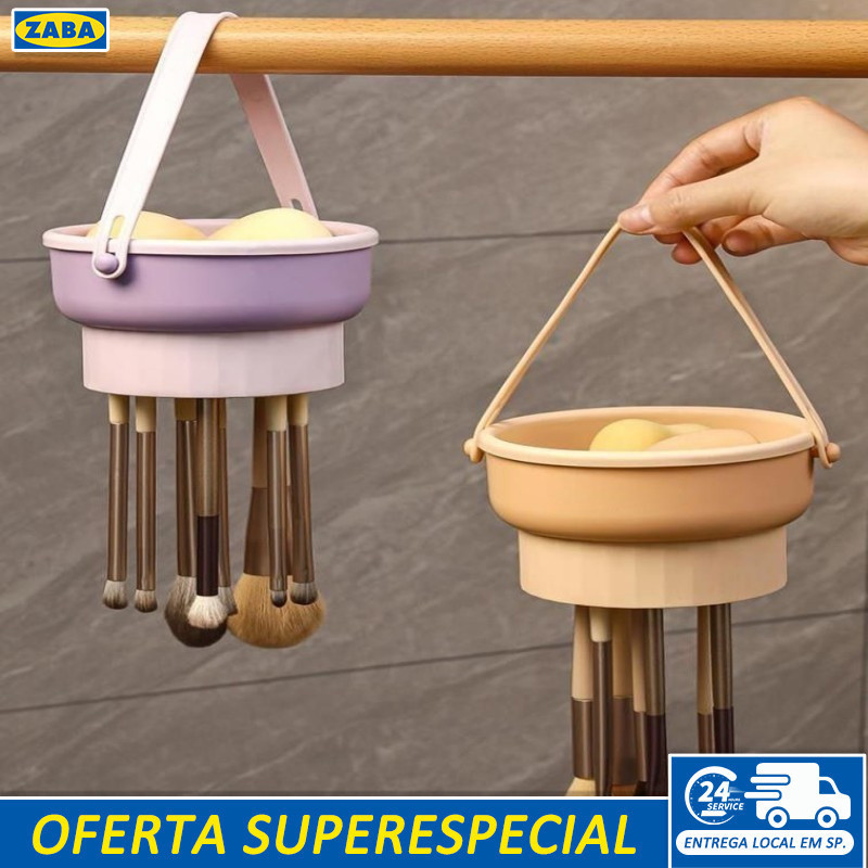 Tigela Limpadora De Pinceis Maquiagem Porta Pincel Silicone Multifuncional