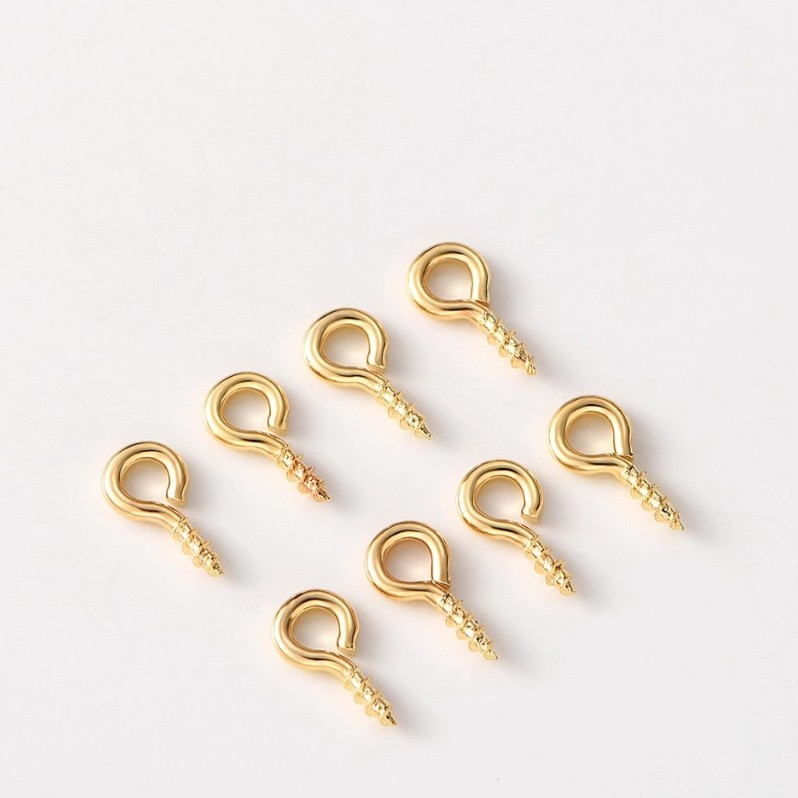 Mini Pitão Rosqueável Dourado/Prata - 100-400 Peças - 4x8mm/5x10mm