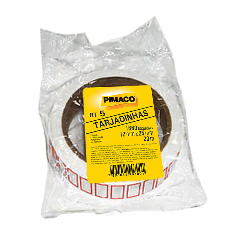 Etiqueta para preço RT5 20m tarjadinhas Pimaco