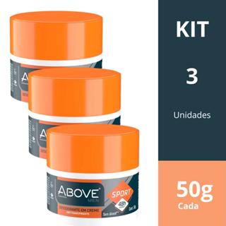 Kit 3 Desodorantes Above Masculino Sport em Creme 50G Cada em Oferta na Shopee