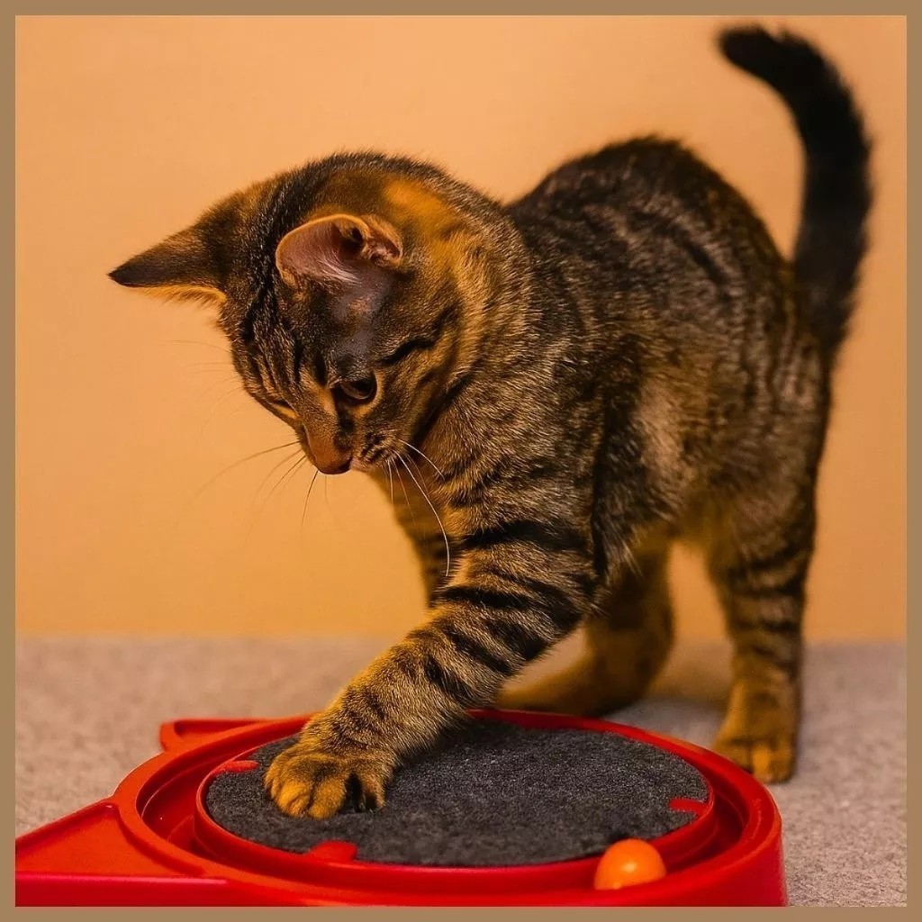 Arranhador Gatos com Bolinha Brinquedo Pet Interativo Antiestresse Mordedor Achadinhos
