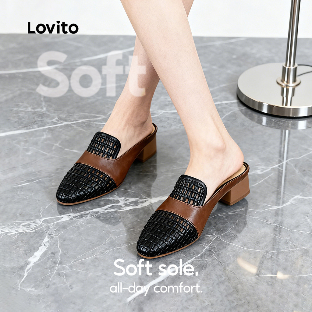 Lovito  Mary Janes Casuais para Mulheres, Estilo oco. LFAS6021 em Oferta na Shopee