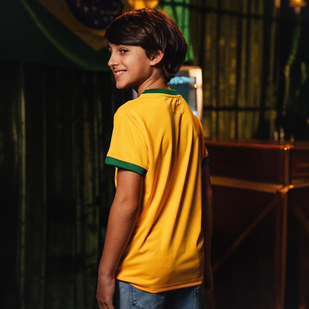 Camisa Brasil Urban Dry Amarela Infantil Juvenil — imagem 2 de 2