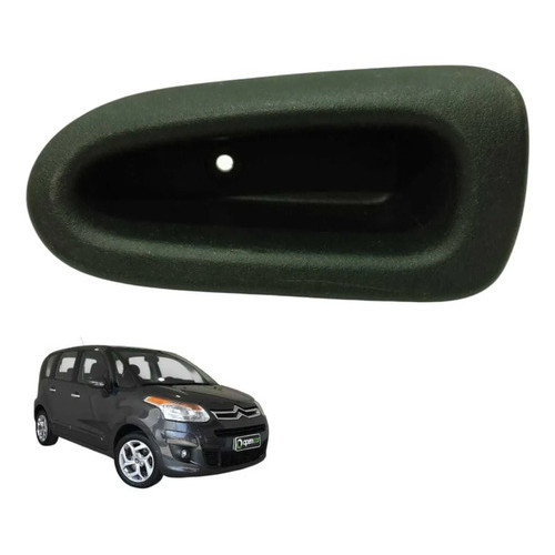 Moldura Puxador Porta Tras Esq   Citroën C3 Picasso 2011 Preto