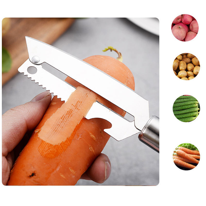 Faca descascador fatiador multifuncional para cozinha