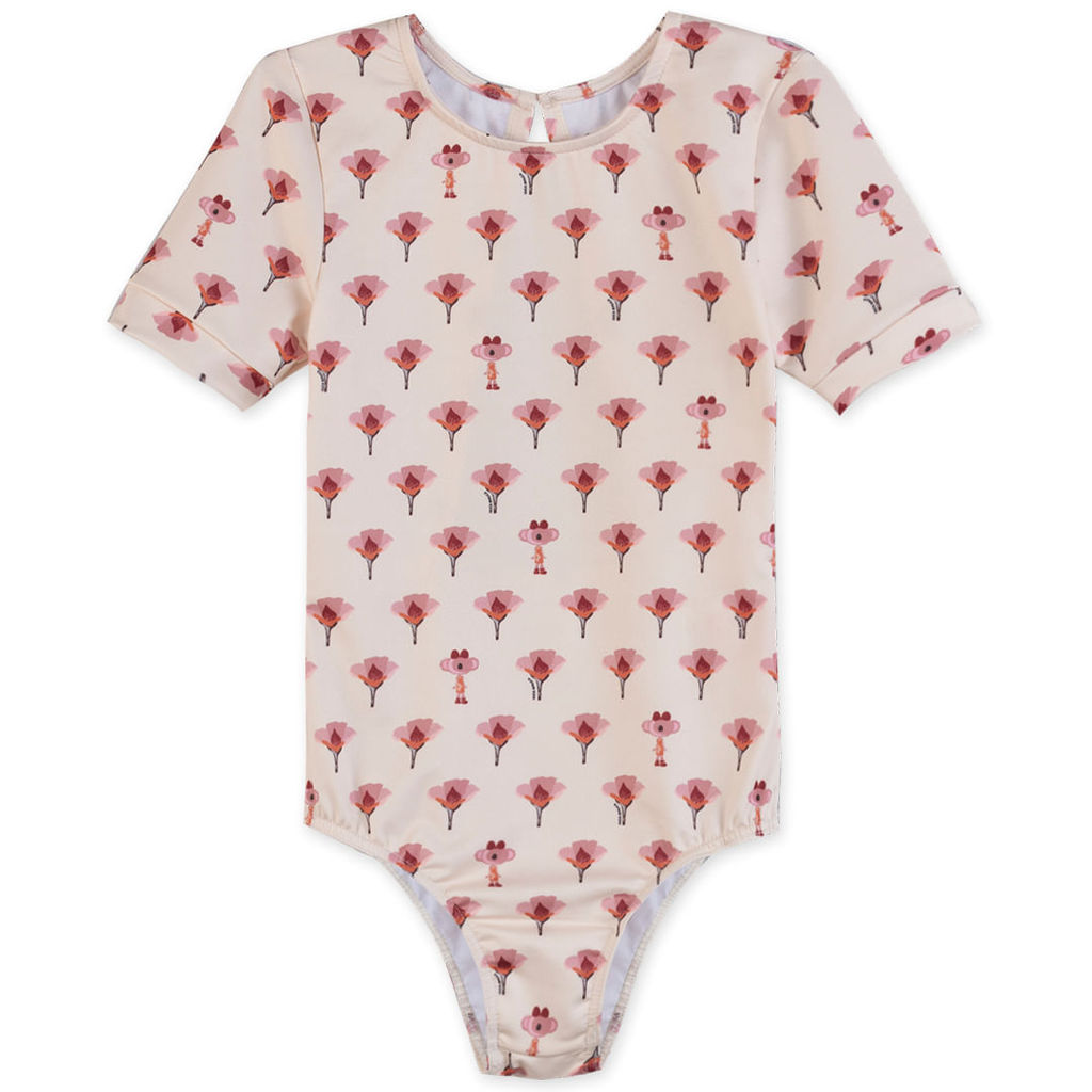 Body Manga Curta Thermo Dry Florido Infantil Feminino Lilica Ripilica