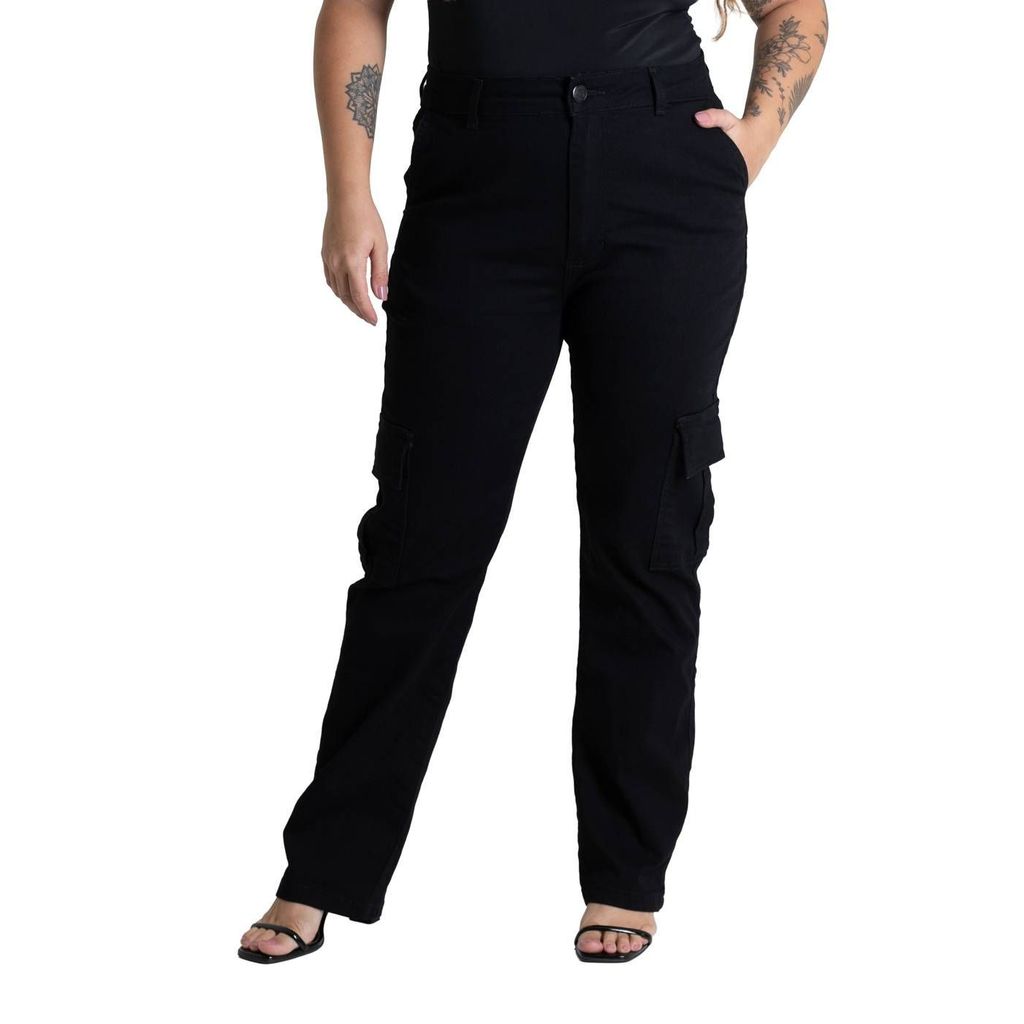 Calça Sarja Sawary Plus Size Wide Leg - 280091