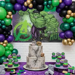 Painel Tnt Grande Decoração Hulk 1.40m Festa