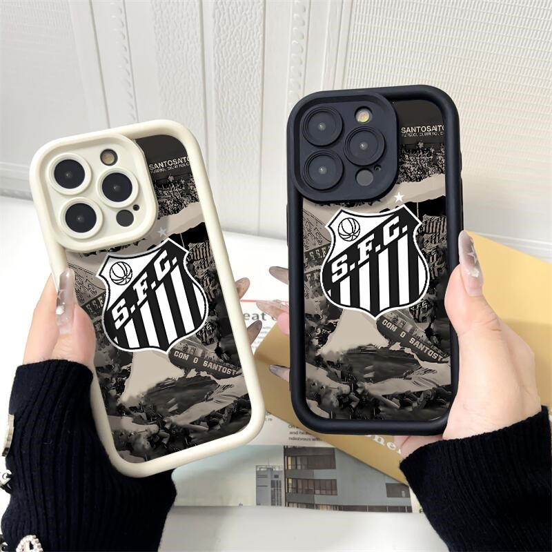 Capinha de celular time Santos para iPhone 16 17 15 14 13 12 11 pro max 16 15 14 plus 13 Pro 17 Air Capa silicone