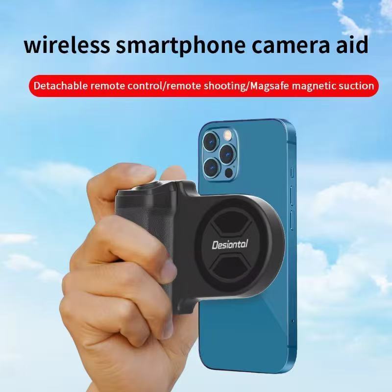 Suporte Magnético Do Obturador Controle Remoto Aperto Da Câmera Telefone Para iOS Android  Bluetooth- XL