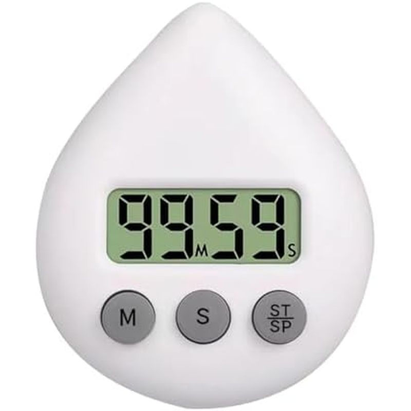 Temporizador à Prova d'Água com Contagem Regressiva – Display Compacto, Mini Rastreador de Tempo |     Relógio com Vento