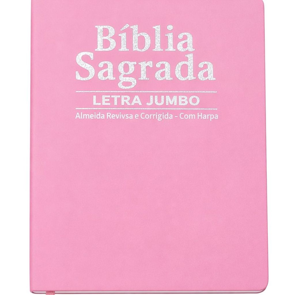 Bíblia Sagrada | Letra Jumbo | ARC com Harpa | Palavras de Jesus em Vermelho | Luxo Rosa